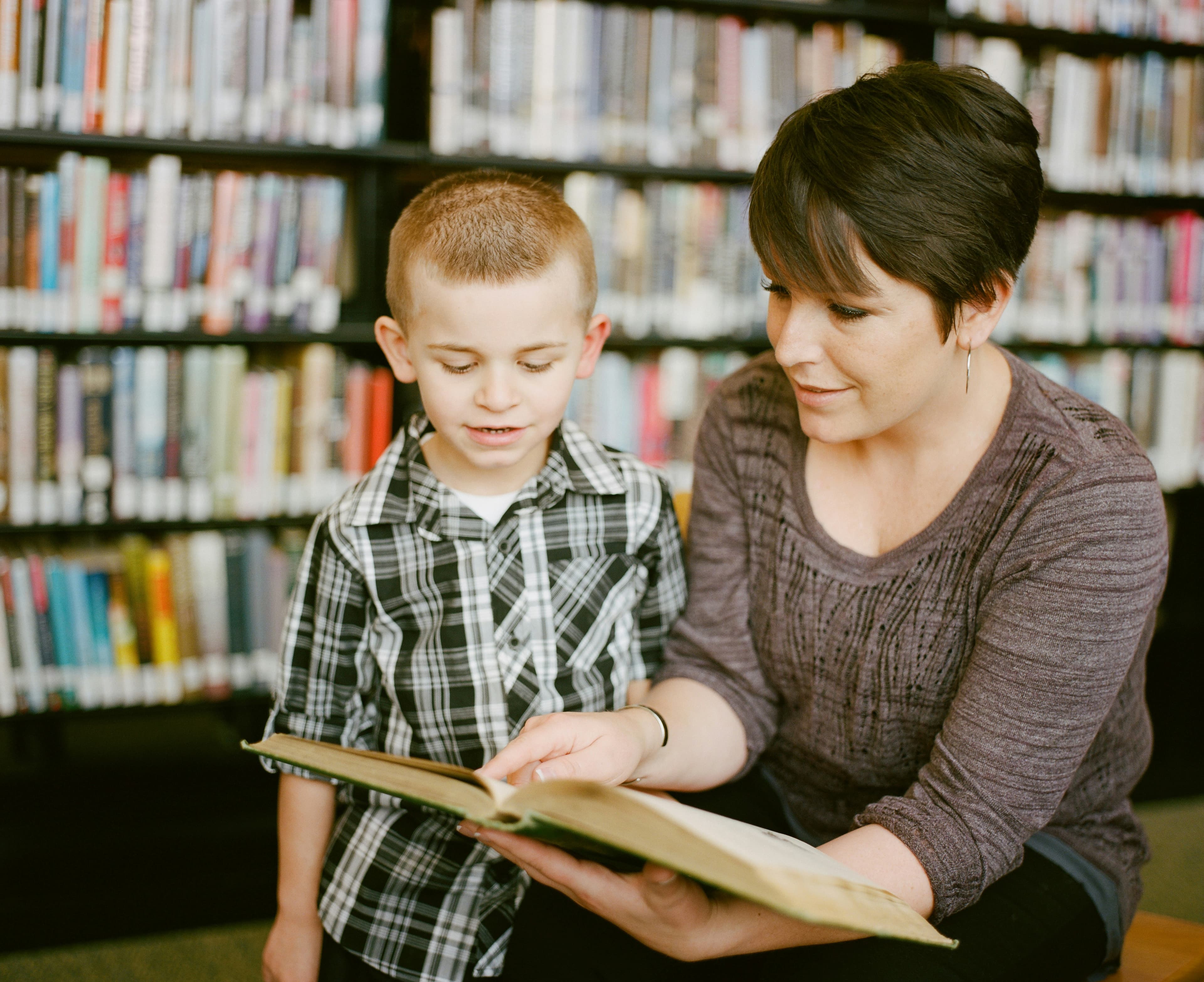 Child receiving one-on-one support